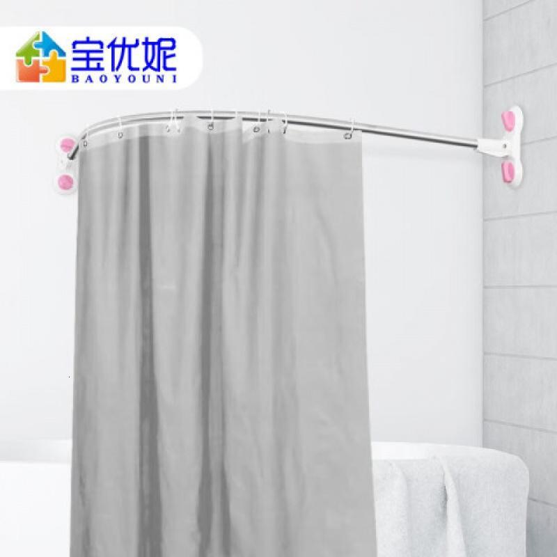 宝优妮 DQ1615-2 1155*1155*200mm 弧型浴帘杆 1.00 个/件 (计价单位:件) 不锈钢色