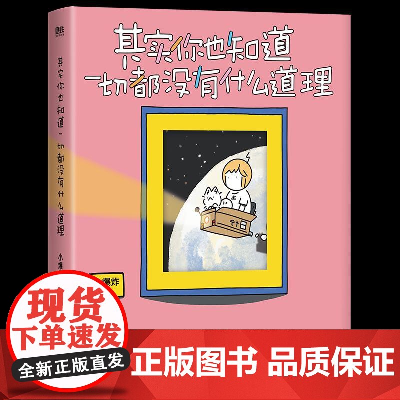 [赠磁吸小书+贴纸+透卡]其实你也知道一切都没有什么道理 小爆炸 小红书简笔流画家,废话派诗人 爆炸日记 暖心治愈漫画集高清大图