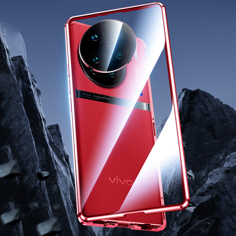 圣幻 vivoX90/X90pro手机壳保护套双面全包镜头X90pro+防摔金属磁吸双面玻璃简约高档防摔男女款活力高清大图