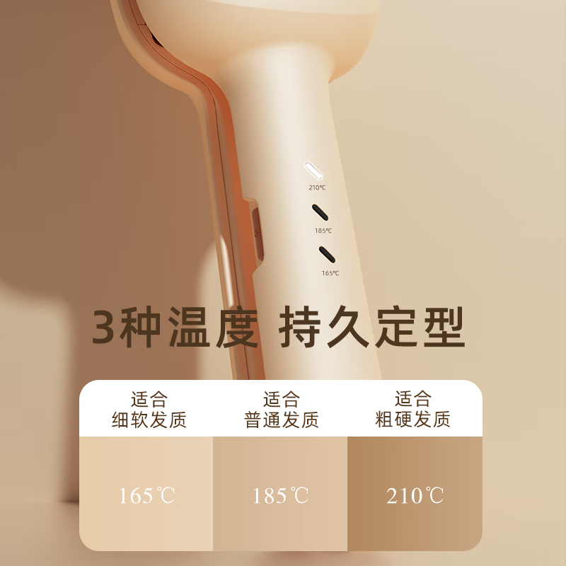 雷瓦(RIWA)RB-8130 负离子蛋卷棒 燕麦白 28mm高清大图