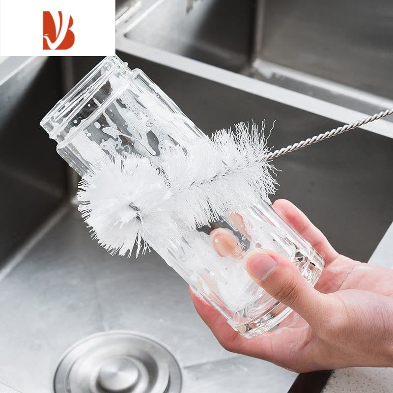 三维工匠长柄杯刷家用洗杯子器保温水杯口茶渍无死角清洁刷奶瓶清洗刷子图片