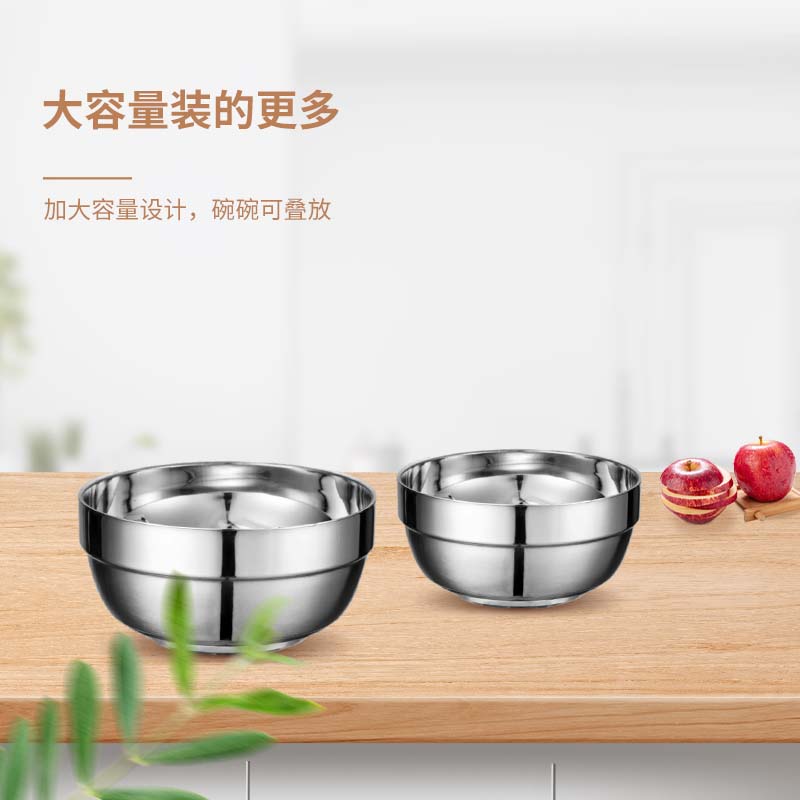 梓南北 304不锈钢碗 12cm 个高清大图