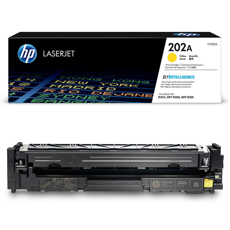惠普（HP）CF502A 202A 黄色硒鼓（适用LaserJet M254nw/dw M280nw M281fdw）高清大图