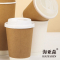 海亚森 TK-3067 一次性带盖双层防烫咖啡纸杯270ml 200只/箱 (计价单位:箱)牛皮纸色