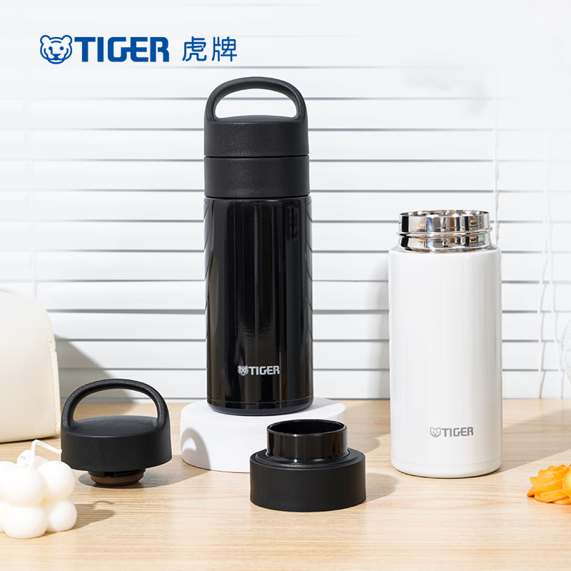 虎牌（TIGER）不锈钢真空杯碳酸杯户外运动便携保温保冷水杯MKB-T361 360ml高清大图
