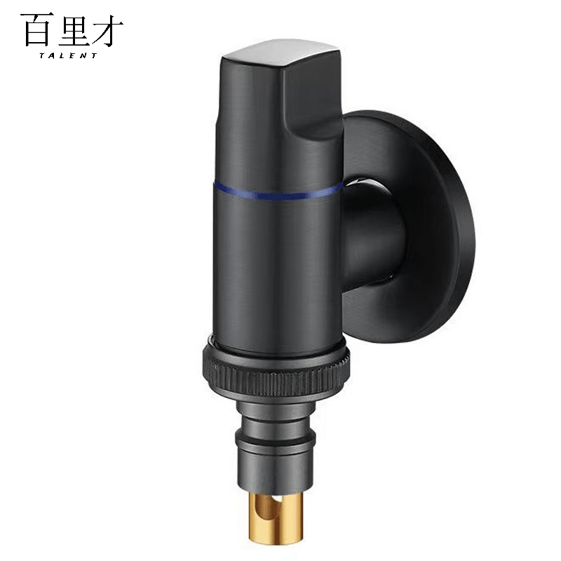 百里才 全铜枪灰色洗衣机水龙头 4分DN15 个图片