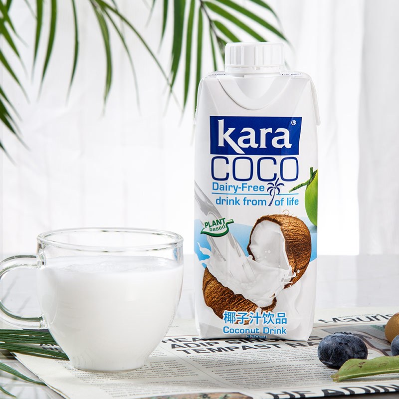 KARA Coco佳乐椰子汁330ML *12瓶 新鲜椰肉榨汁+原生椰子水 富含人体所需电解质 不含动物蛋白