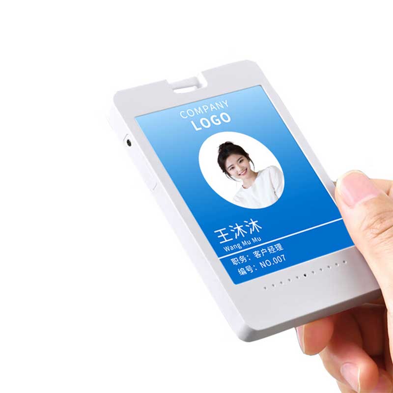 和掌厅CT-GP4G 4G版智能电子工牌考勤卡 支持数据实时上传 5米拾音 Type-C接口充电 4G内存高清大图