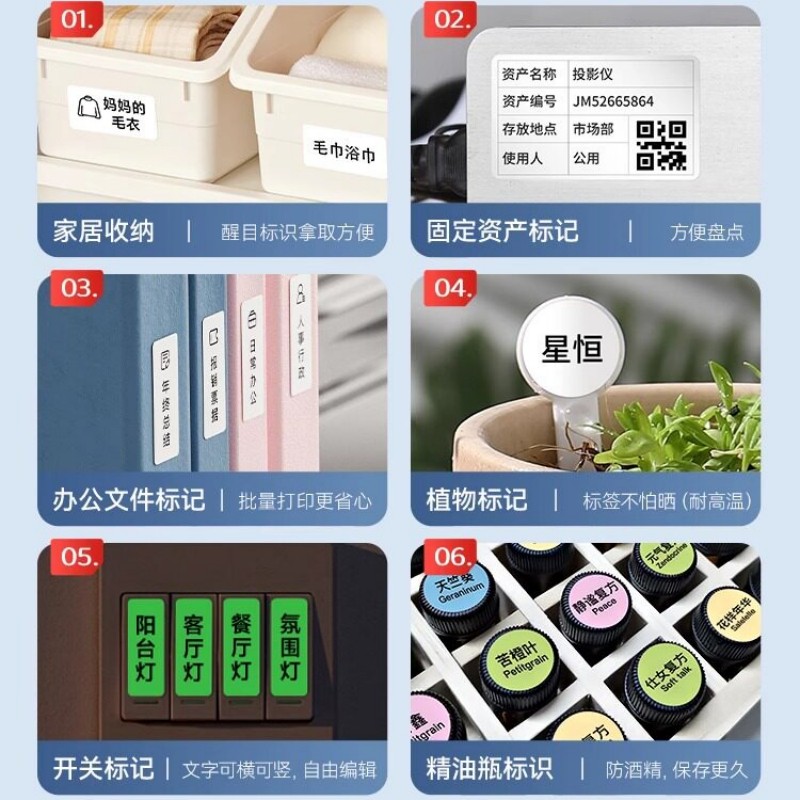 精臣M2/M3/B32/Z401标签打印机白色标签纸 不干胶三防热转印打印纸高清大图