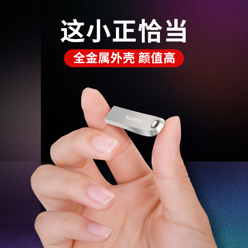 闪迪(SanDisk) 酷奂USB3.1闪存盘优盘CZ74-256G金属加密U盘 私人订制 激光个性化定制u盘+礼盒