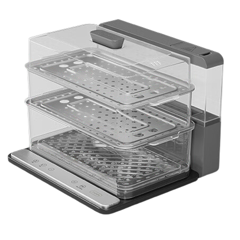 臻米电蒸锅20L多层可折叠收纳多功能大容量透明可视ZMZG-06B