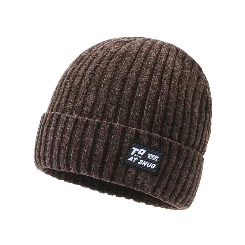 帽子男冬季保暖加厚毛线帽加绒针织帽外卖员户外骑行防风雷锋帽帽高清大图