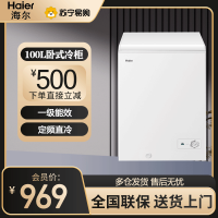 海尔(Haier)卧式冷柜冰柜家用100L容量一级能效冷藏冷冻节能省电餐饮饭店便利店家用商用 BC/BD-100GHZT