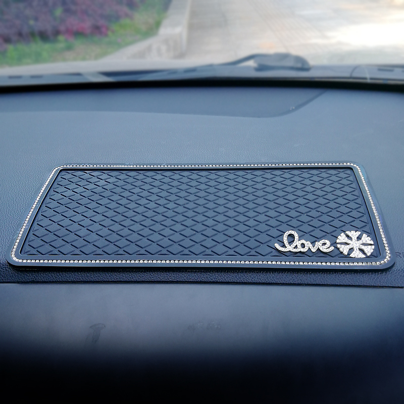 汽车防滑垫香水摆件垫车载手机防滑垫车用仪表台置物垫车内耐高温小号