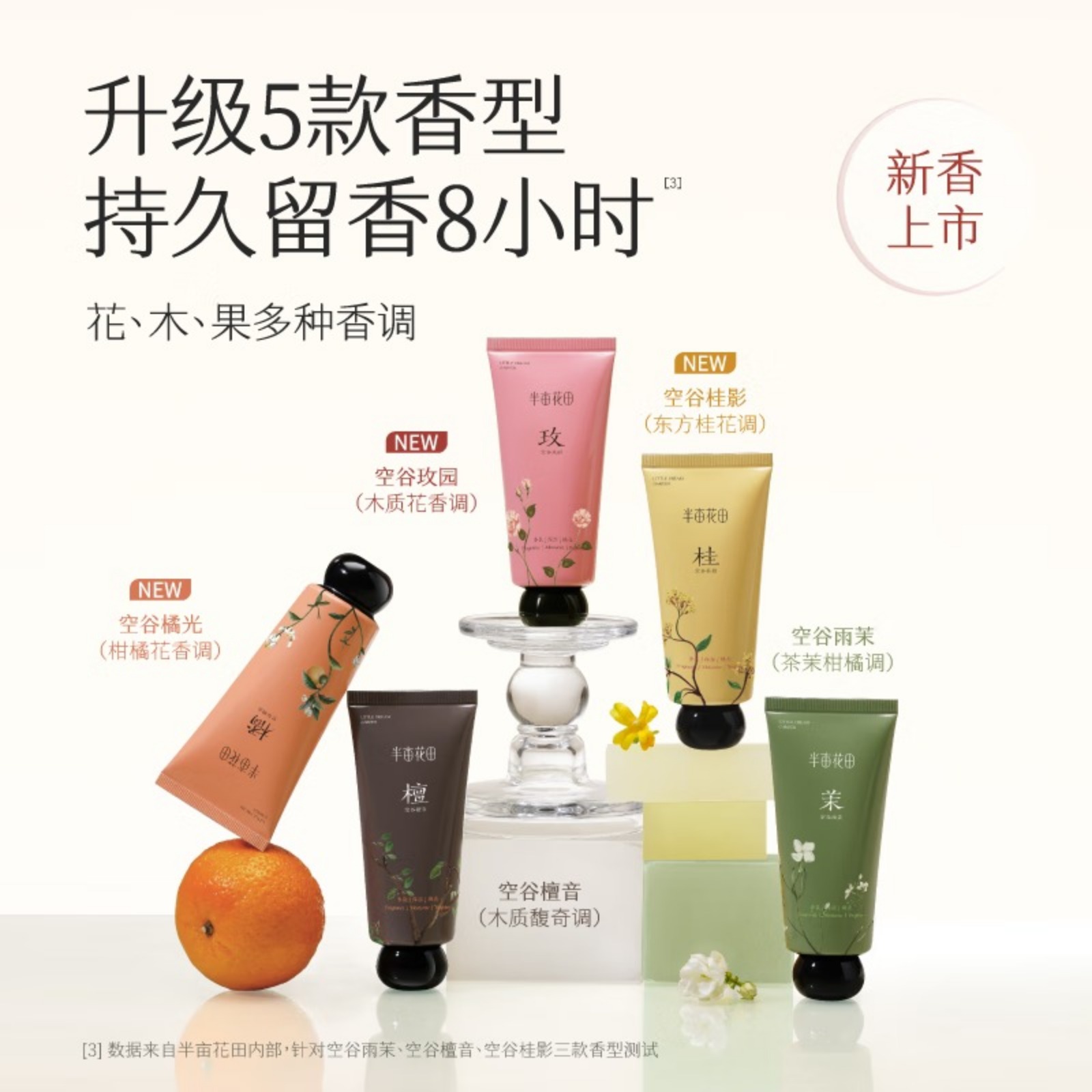 半亩花田热巴同款精油香氛护手霜滋润保湿补水桂花香旅行装生日礼物女60g高清大图