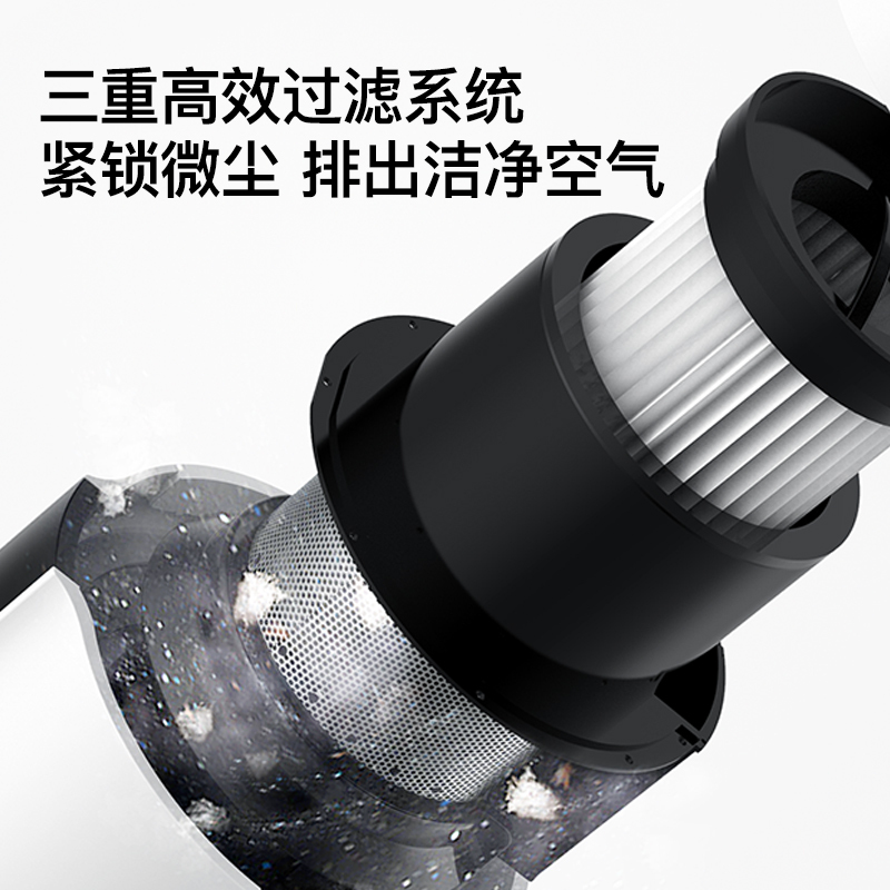 德尔玛(Deerma)VC55 无线吸尘器前后双滚刷吸尘器家用立式充电强力吸尘器 宠物家庭地毯