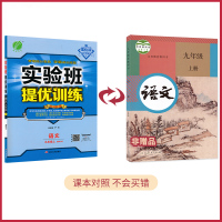 2020 九年级上册人教版语文 实验班提优训练RMJY 9年级上册人教版语文 初中语文同步课时训练习册必刷题考场抢分宝典