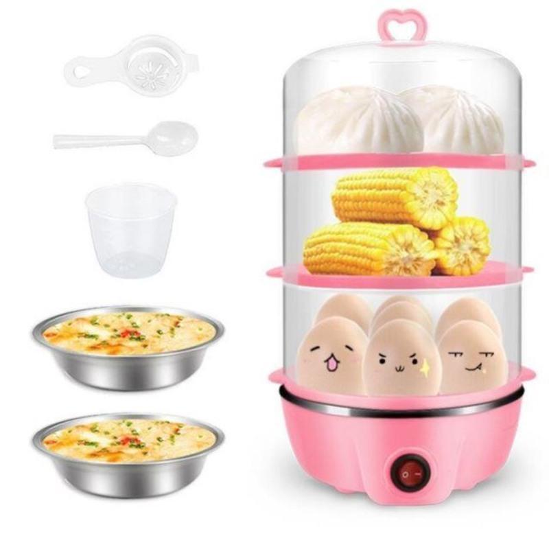 粉平盖单层量杯熊老大蒸蛋器蒸蛋器家用蒸蛋器家用艺只熊蒸蛋蒸