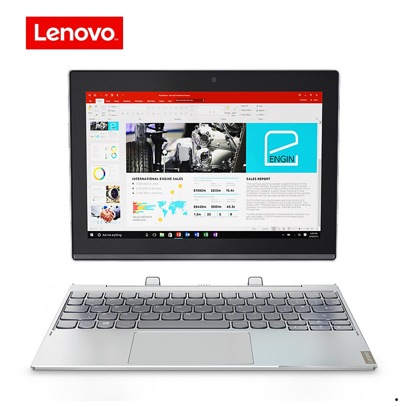 联想(Lenovo)MIIX320 10.1英寸二合一轻薄触控平板电脑（Z8350 4G 128GB WIN10 银色）商务办公 学习家用 企业采购 影音娱乐