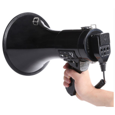 OL 雷公王 CR-87 喊话器扩音器喇叭50W大功率手持扩音喇叭扬声器录音 两块2600毫安的锂电池 -SH