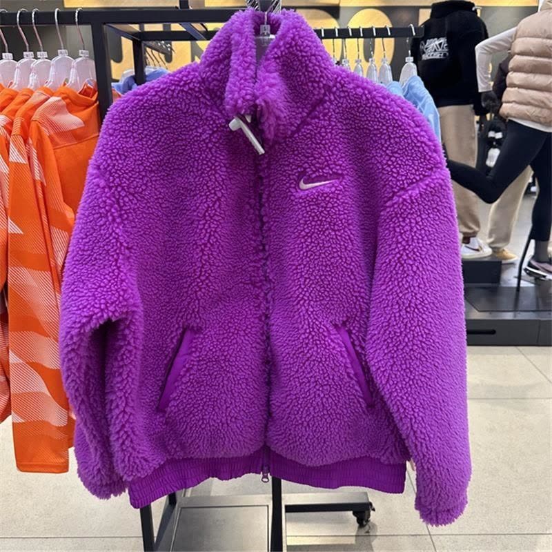 Nike/耐克外套运动休闲舒适保暖羊羔绒立领女装DR5629-551 D图片
