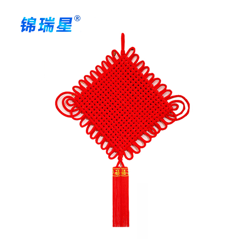锦瑞星节日装饰中国结挂件绒布1.5线16盘72*132/个高清大图