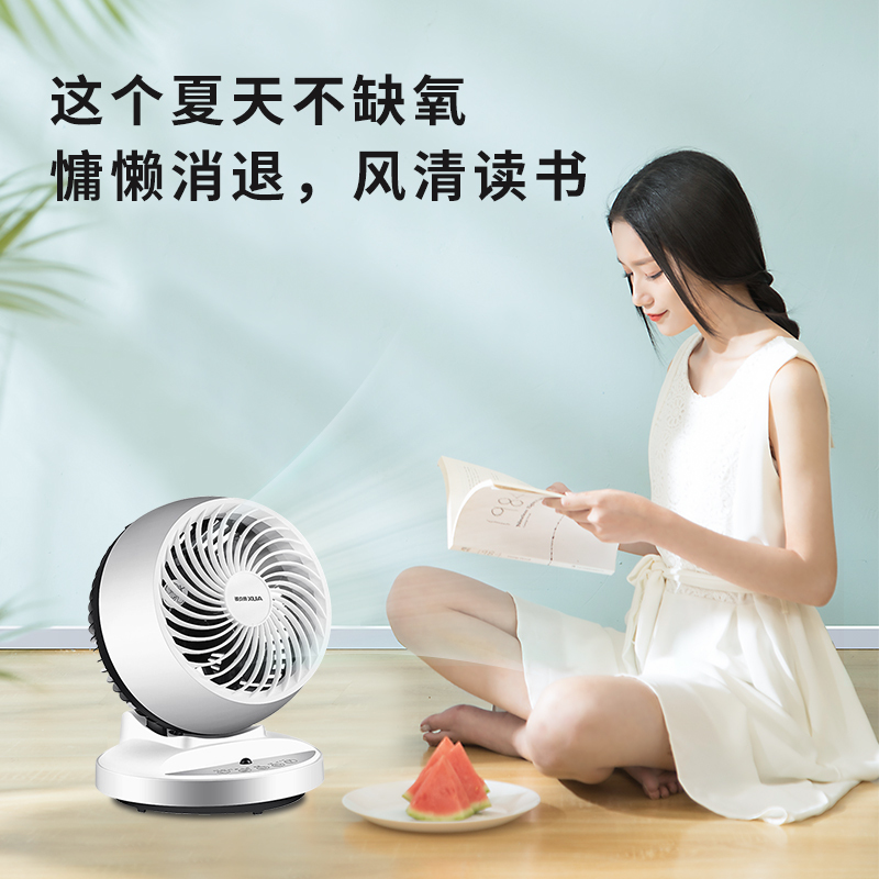 奥克斯(AUX)电风扇家用空气循环扇节能风扇 床头办公室立式五叶落地扇AC-S0955R