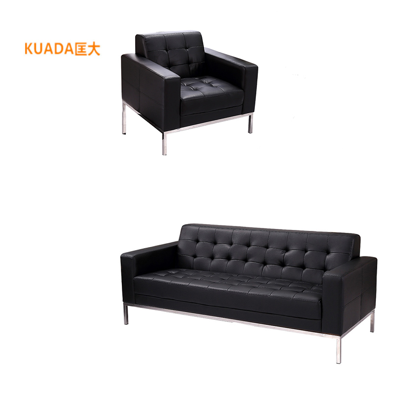 匡大 办公沙发组合商务接待西皮沙发单人位KDSF0801