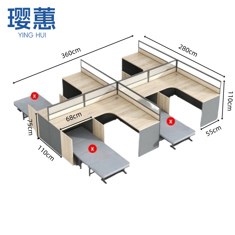 璎蕙 职员桌单人位张高清大图