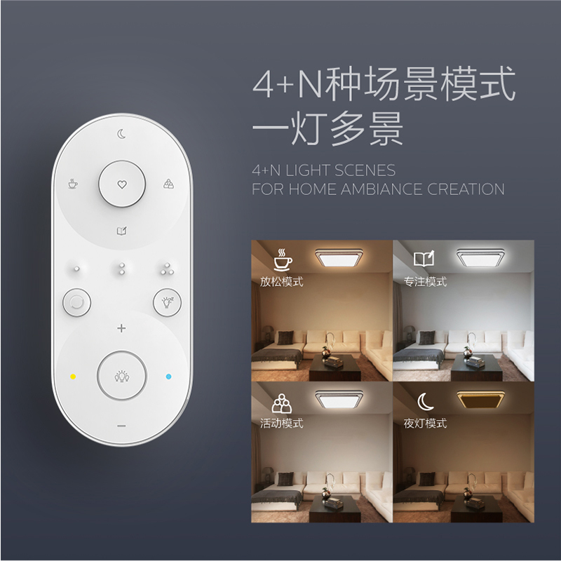 飞利浦 (PHILIPS)吸顶灯现代简约客厅灯具办公室卧室调光调色圆形LED吸顶灯 悦恒