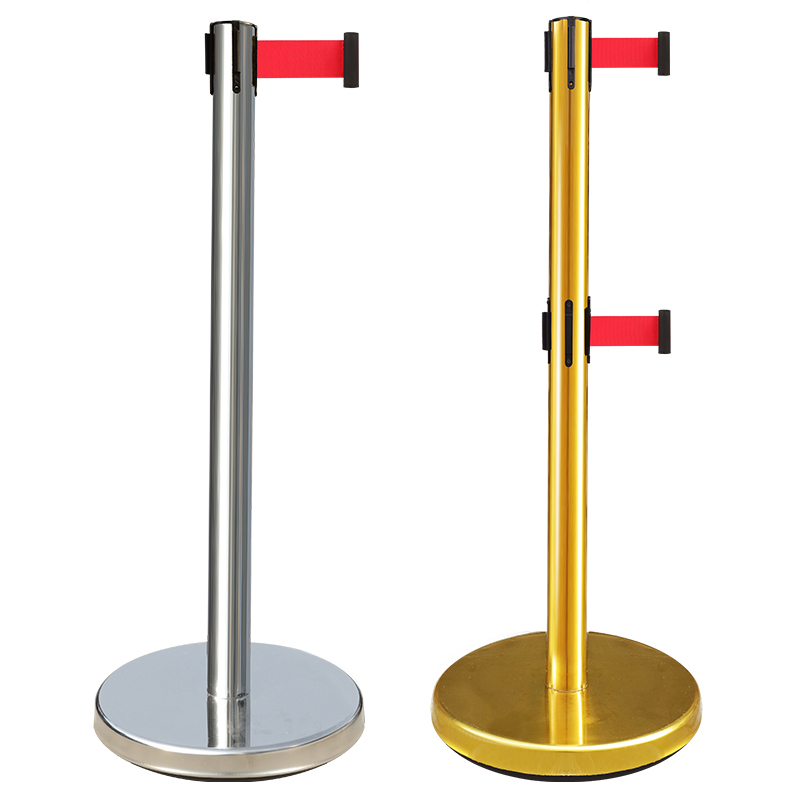 闪电客隔离带伸缩带排队围栏不锈钢栏杆银行一米线护栏杆安全警示柱