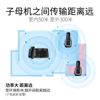 飞利浦(PHILIPS)录音电话无绳电话机座机 无线座机子母机 办公家用 DCTG492+(黑色)