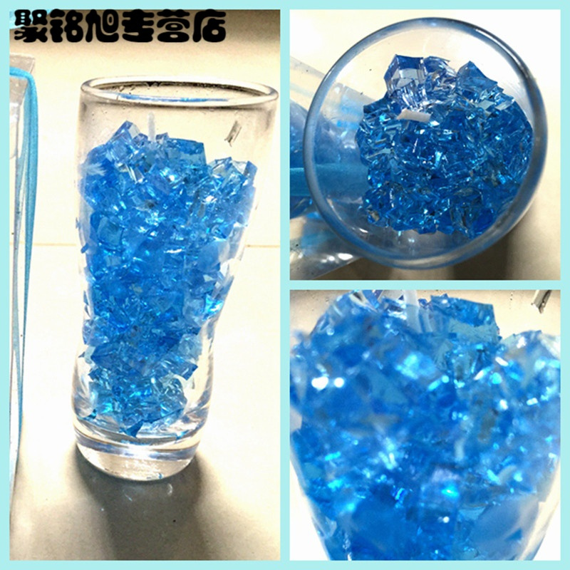清新果冻碎蜡烛梦幻海洋浪漫香薰碎蜡无烟加厚玻璃杯创意生日婚庆-粉玫瑰