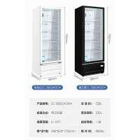 美的(Midea)329升展示柜冷藏保鲜柜饮料柜大容量风冷无霜商用立式玻璃啤酒便利店一级能效黑色SC-360GWDEM