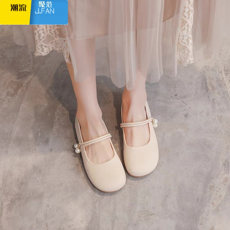 聚范卓诗妮新中式女鞋平底软底国风单鞋2024玛丽珍古风鞋配旗袍马面裙
