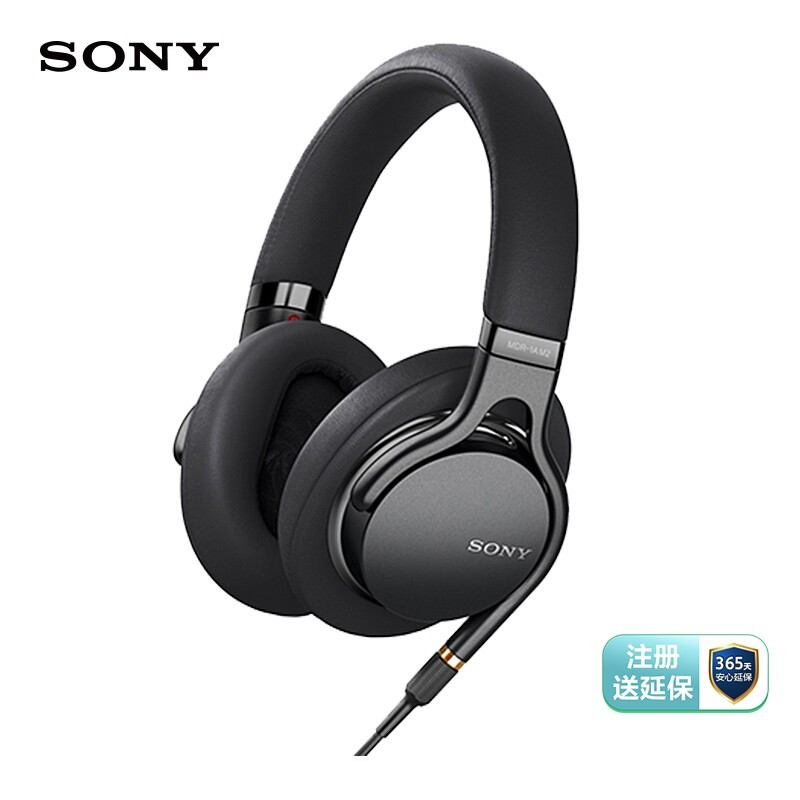 索尼(SONY)MDR-1AM2 Hi-Res高解析度立体声耳机 黑色
