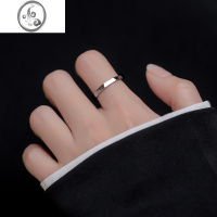 JiMiS999银银戒指女款轻奢小众设计素圈时尚个性冷淡风食指指环高级感 S925纯银款