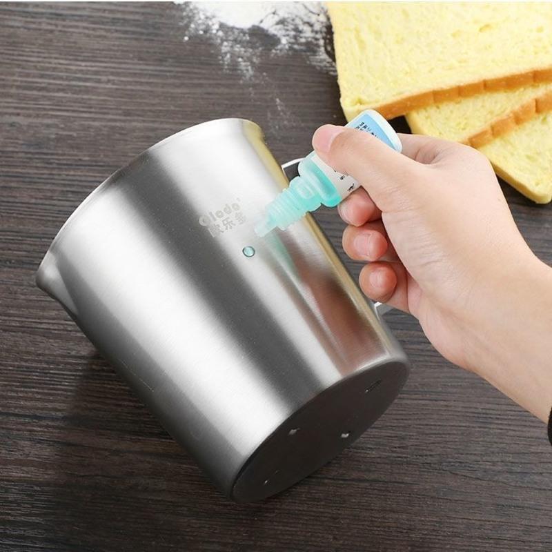 量杯500ml[全304不锈钢] 欧乐多量杯带刻度加厚304不锈钢家用量刻度杯大容量计量杯