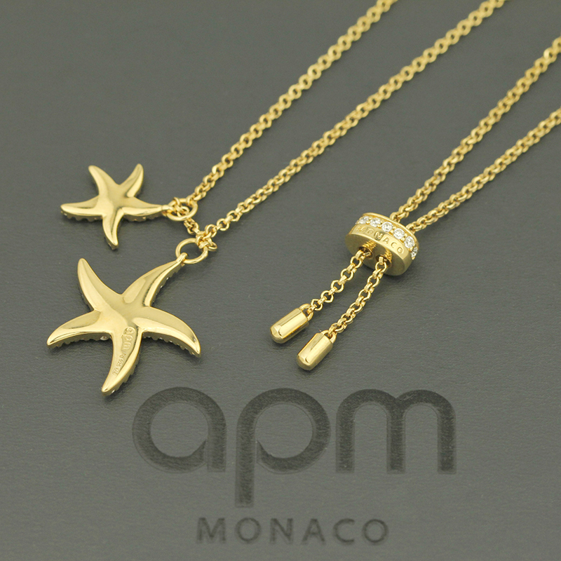 APM Monaco星星海星项链轻奢ins小众设计锁骨毛衣链女友礼物银饰