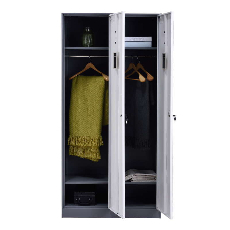 臻远ZY-GYGC-1拆装更衣柜窄边储物柜 灰白套色二门更衣柜高清大图