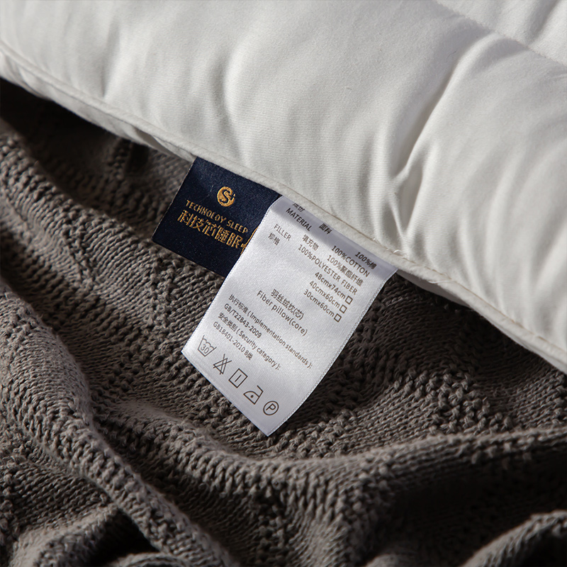 婵思 全棉护颈低矮扁枕芯高清大图