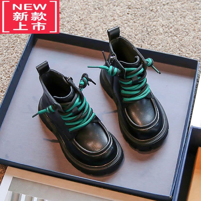 可莉允女童马丁靴2022新款秋冬英伦大棉皮靴防滑女宝宝短靴加绒儿童靴子图片