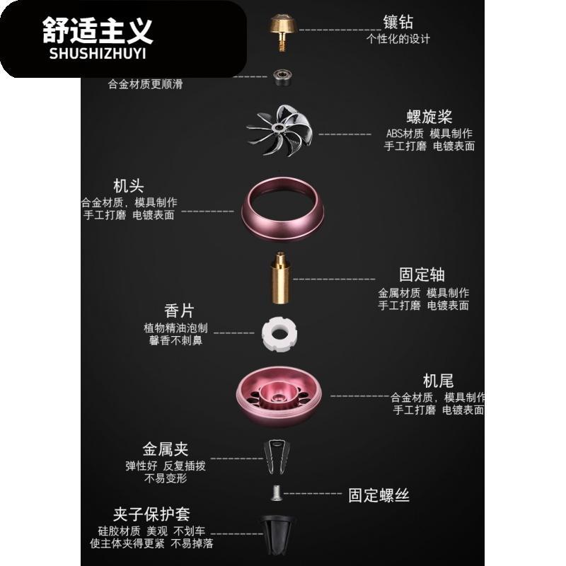 空军二号三号汽车空出风口风扇香水摆件创意车载香水车用香薰夹