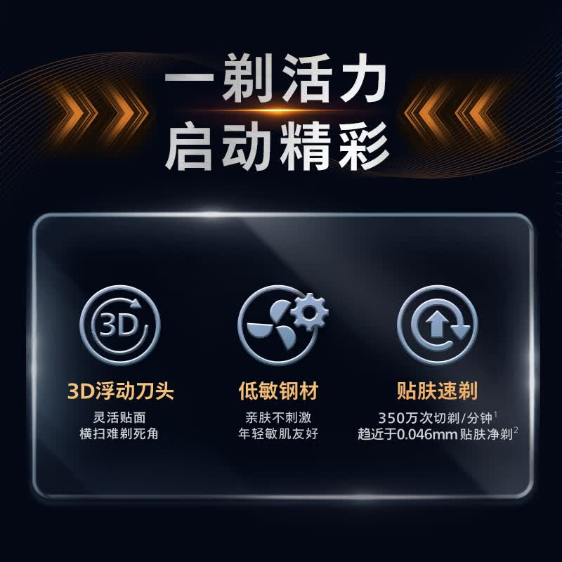 飞利浦(PHILIPS)电动剃须刀 新旋风1系S1882/02 (单位:个)高清大图