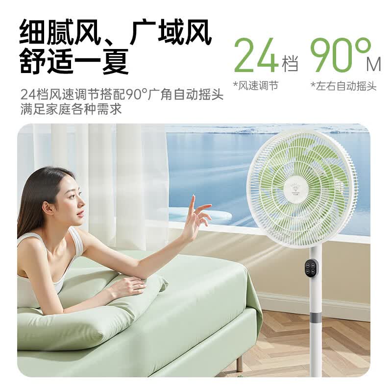 钻石牌 Z12直杆扇15叶直流FS30C1J 家用节能落地风扇直流变频风扇学生立式大风量 ZSZG12-15B高清大图