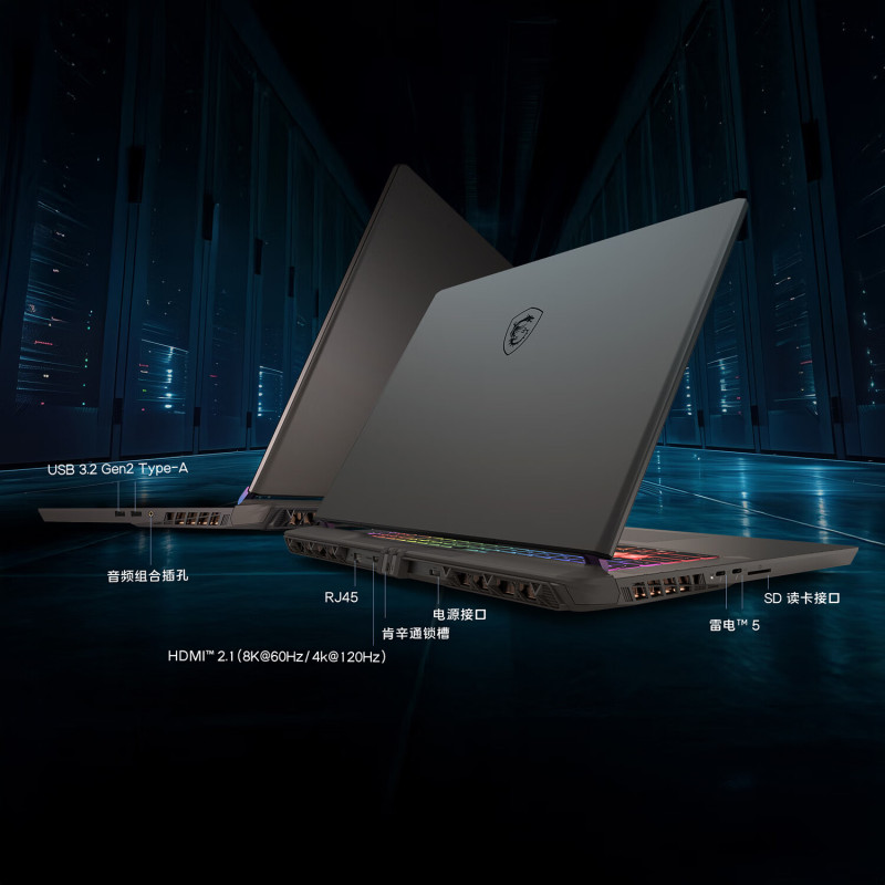 微星(MSI)泰坦17 AI 2025 17英寸游戏本笔记本电脑(酷睿Ultra 9-275HX 满血RTX5090 32G 2TB 2.5K/240Hz屏)