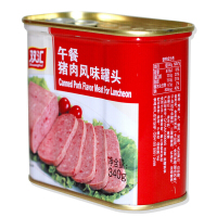 【满99立减50】双汇午餐猪肉风味罐头340g*1罐 涮火锅烧烤佐餐旅行火腿肠罐头方便食品网红办公室休闲零食