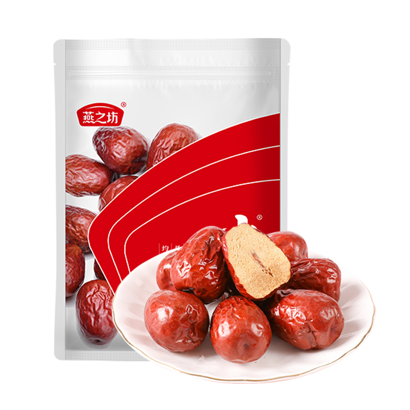 燕之坊新疆和田大漠丝路红枣大枣休闲零食枣子400g高清大图