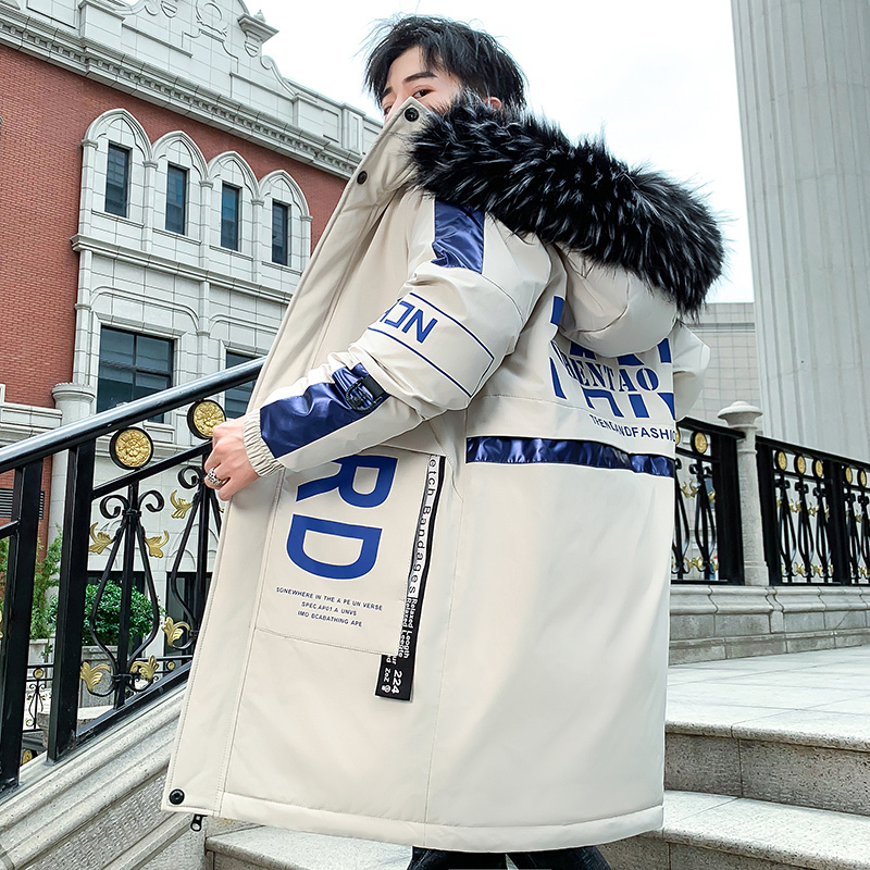 YUANSU男士工装棉衣冬季潮牌中长款帅气棉服外套韩版潮流宽松保暖棉袄子棉衣