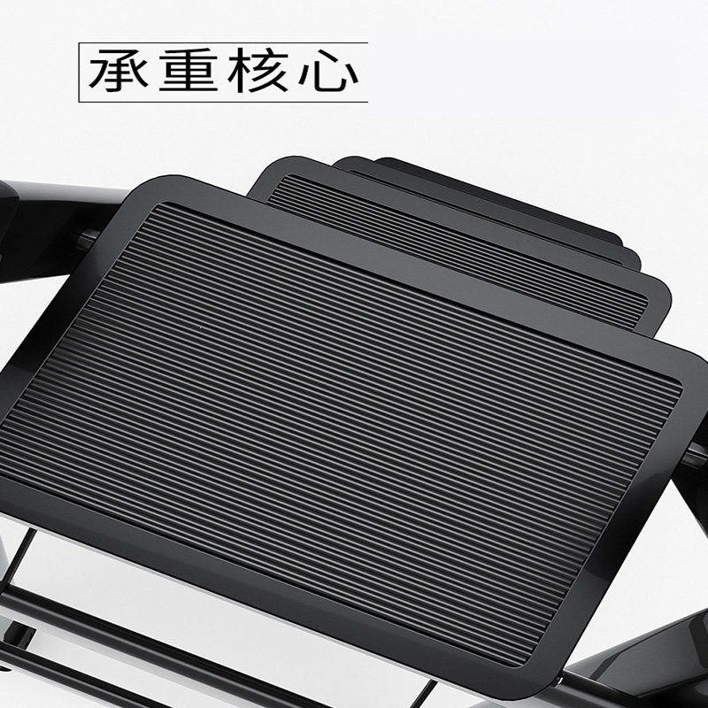 梯子家用折叠伸缩家用折叠梯子人字梯室内多功能工程梯便携置物架_五步多用梯凳中国红